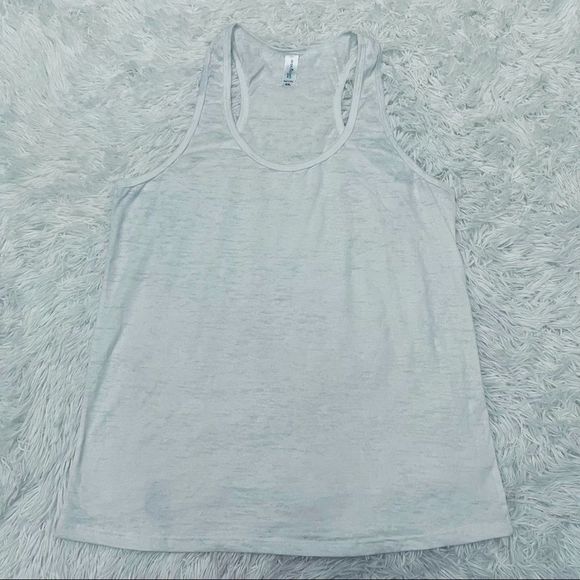 NWOT Over the Limit Burnout Racerback Tank Top Marled - Picture 10 of 15